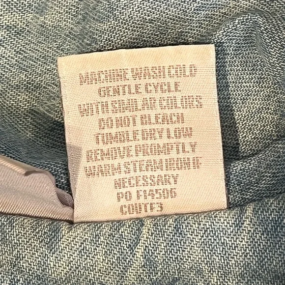 VTG Embroidered Blair Denim Quilted Lined Floral Flower Blue Jacket Womens XL - Picture 8 of 15